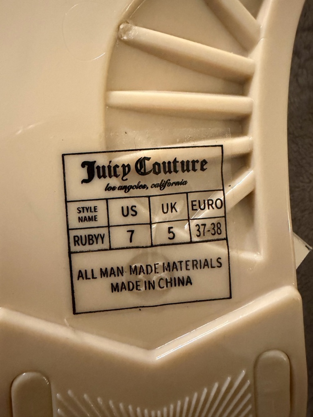 Juicy Couture Cream Jeweled Thong Sandals - Picture 6 of 6